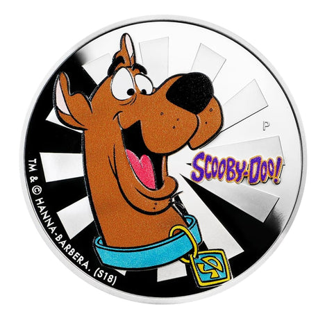 2018 Tuvalu 1 oz .999 Silver Scooby-Doo Colorized Proof with Gift Box