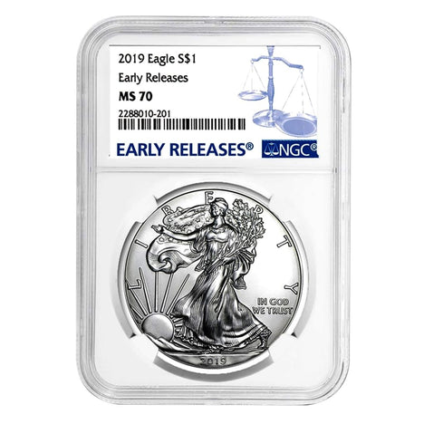 2019 $1 American Silver Eagle MS70 NGC - Early Releases