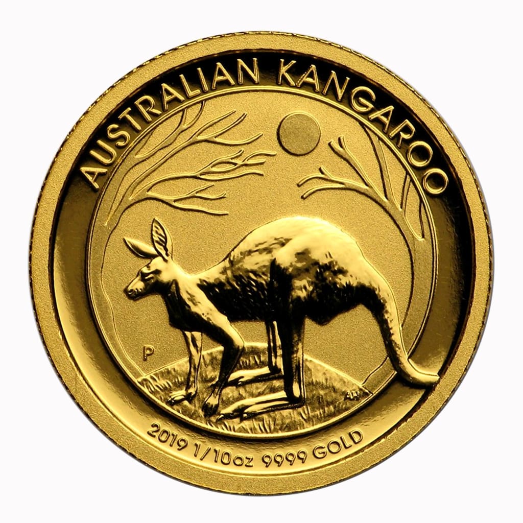 2019 Australia 1/10 oz $15 .9999 Gold Kangaroo BU