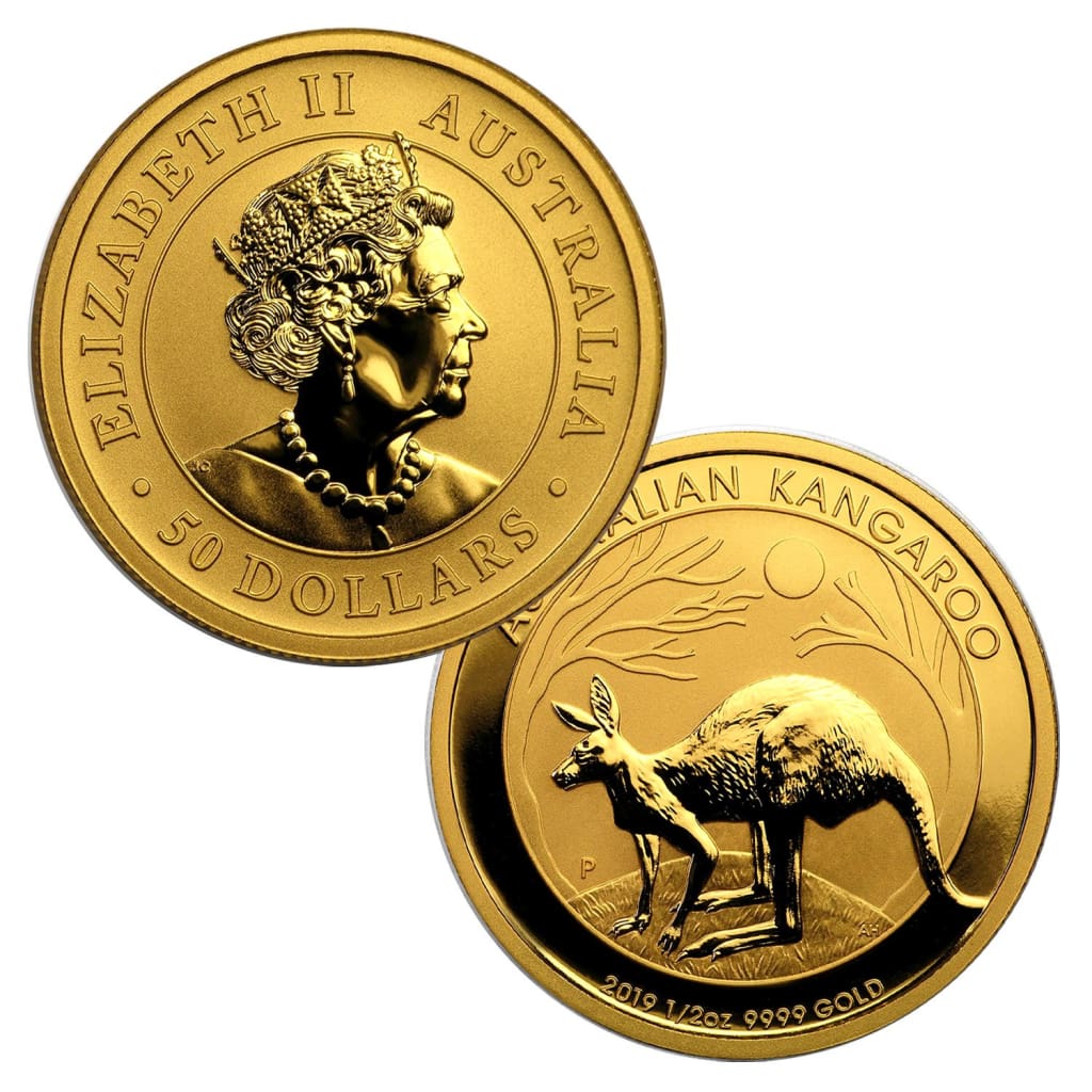 2019 Australia 1/2 oz $50 .9999 Gold Kangaroo BU