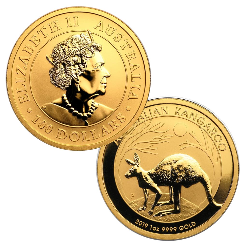 2019 Australia 1oz $100 .9999 Gold Kangaroo BU