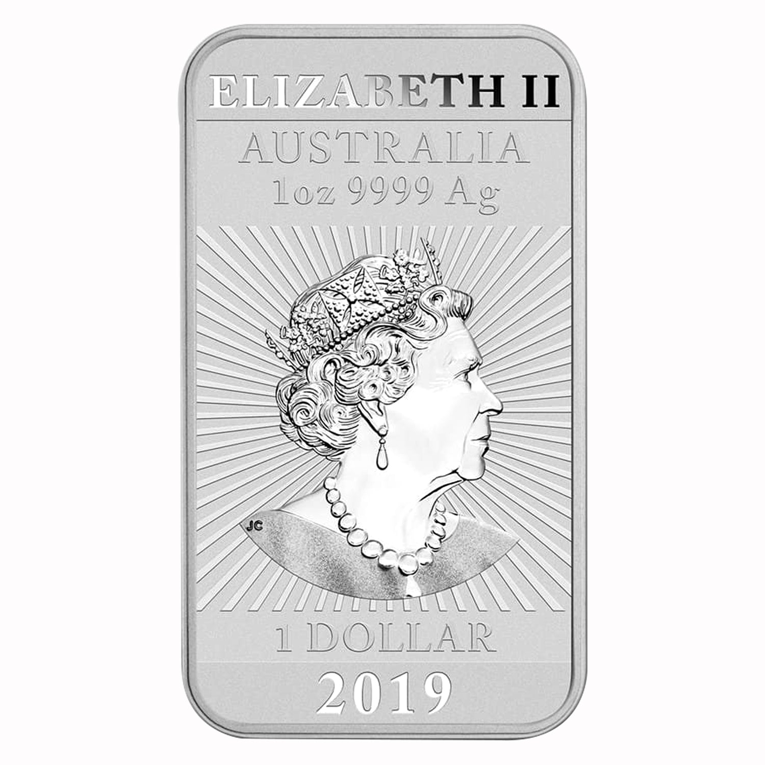 2019 1 oz .9999 Silver $1 Australian Dragon Bar Brilliant Uncirculated