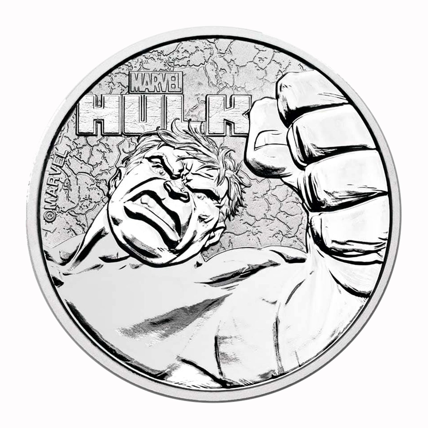 2019 Tuvalu $1 - 1 oz .9999 Silver Marvel Series Hulk BU