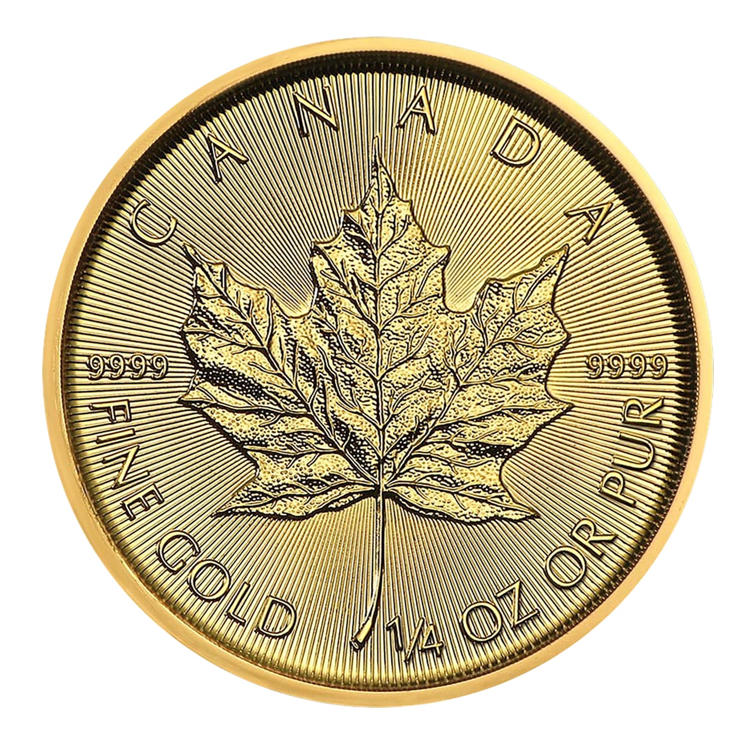 2020 - 1/4 Oz .9999 Gold $10 Canadian Maple Leaf BU