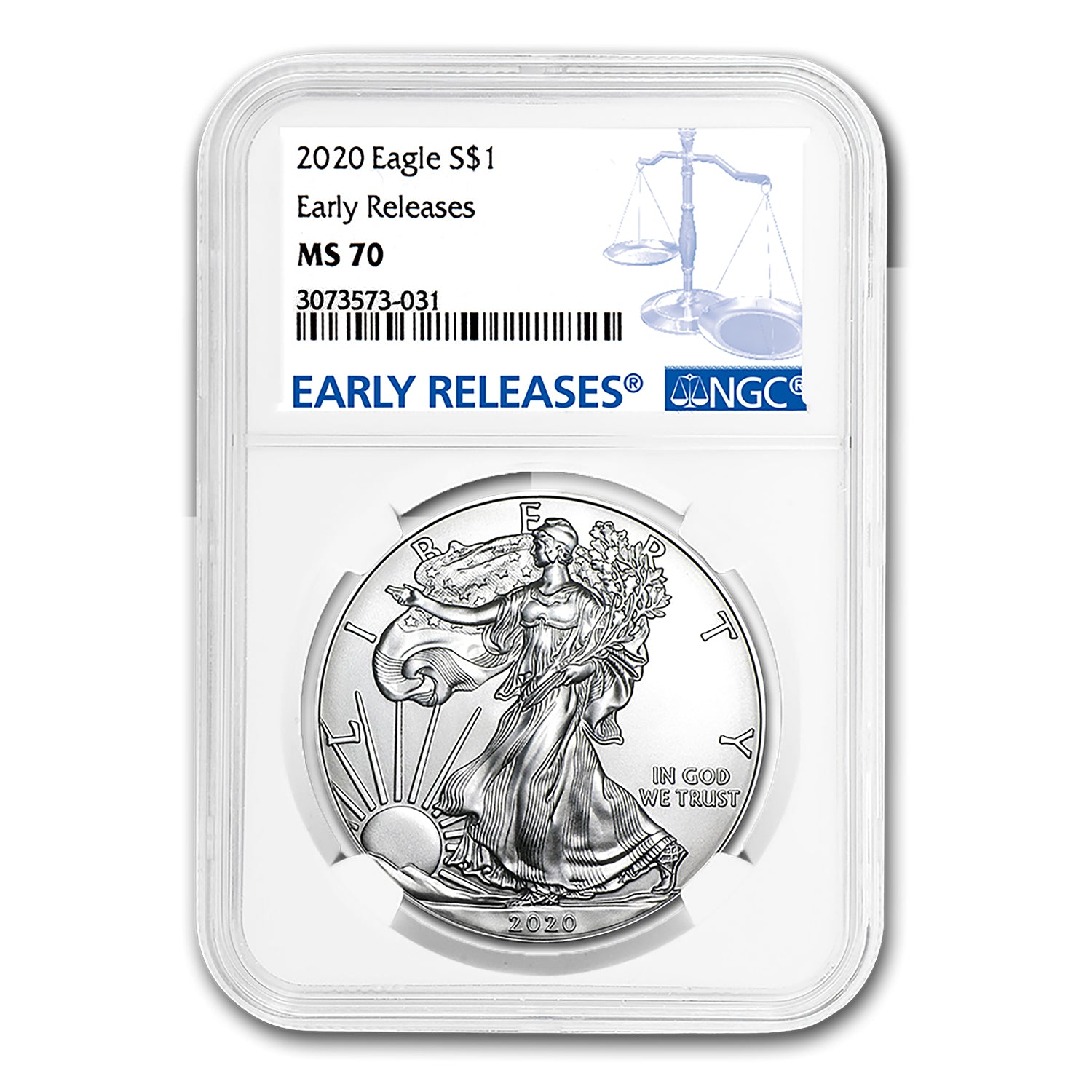 2020 $1 American Silver Eagle MS70 NGC - Early Releases