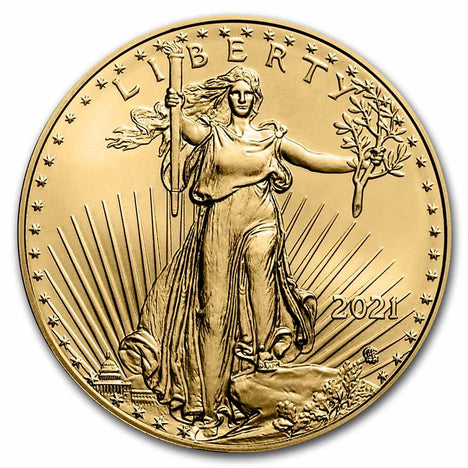 2021 $5 1/10 oz Gold American Eagle BU Brilliant Uncirculated TYPE 2