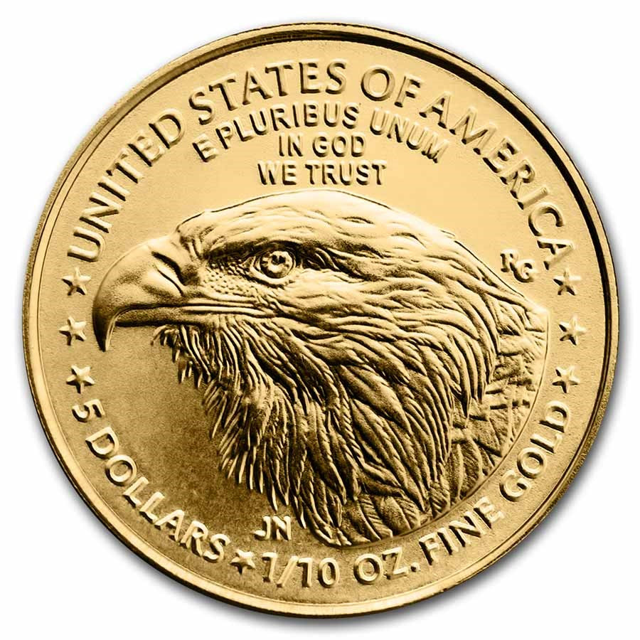 2021 $5 1/10 oz Gold American Eagle BU Brilliant Uncirculated TYPE 2