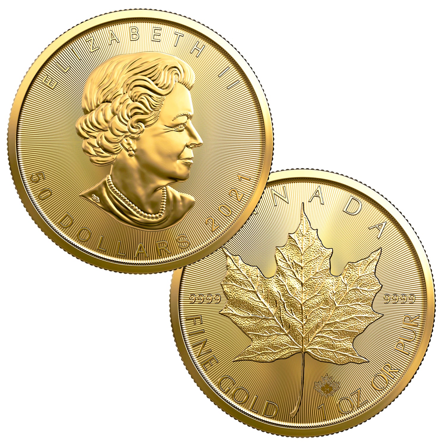 2021 $50 Canada 1oz Gold Maple Leaf Brilliant Uncirculated BU