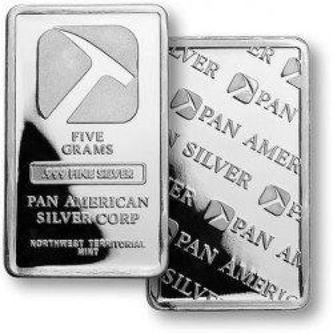 5 Gram .999 Fine Silver Bar - Pan American Silver