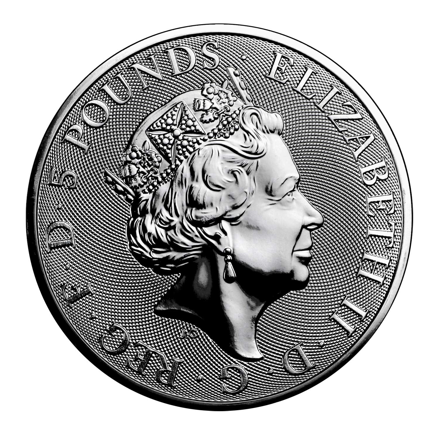 2018 Great Britain £5 2 oz .9999 Silver Queen's Beasts The Black Bull