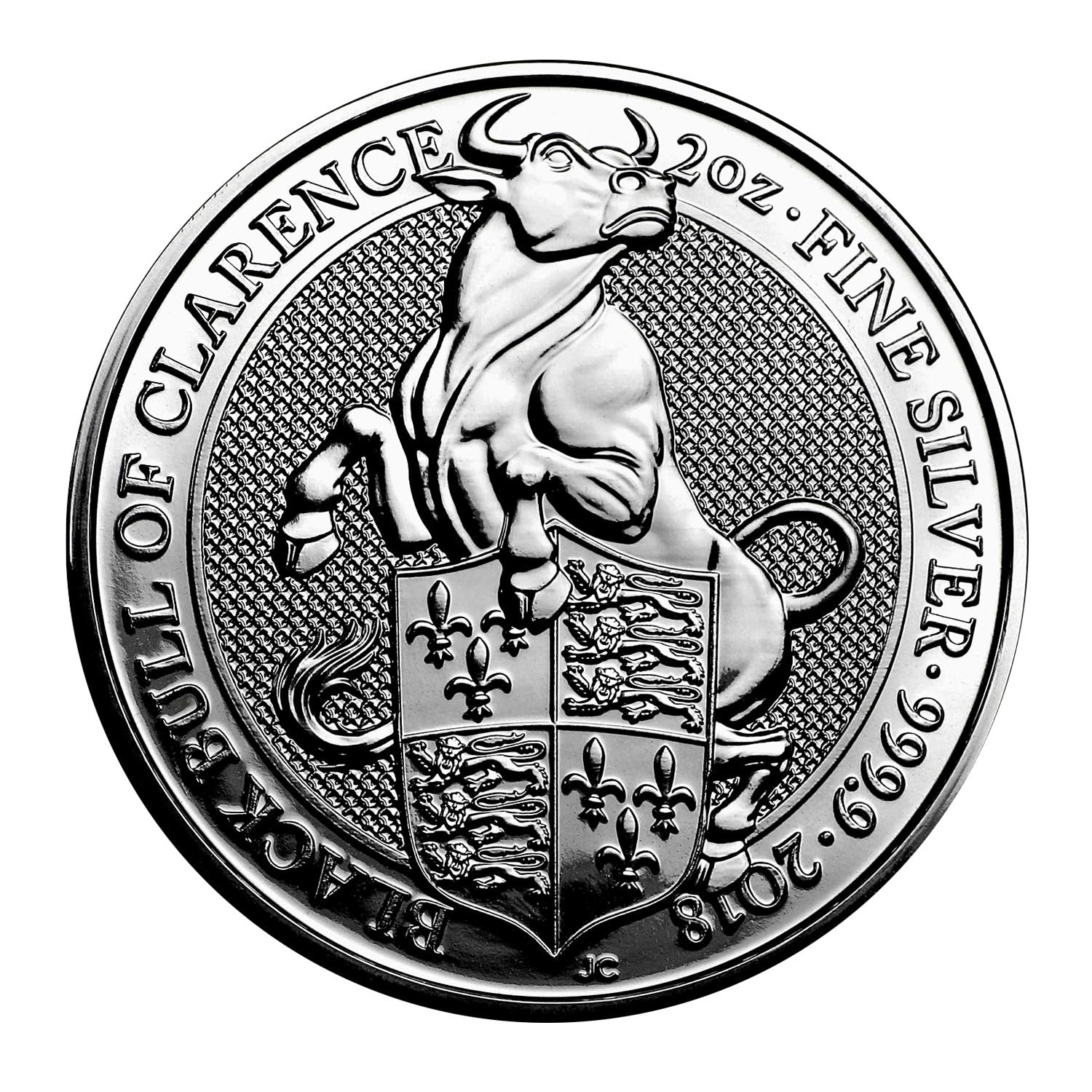 2018 Great Britain £5 2 oz .9999 Silver Queen's Beasts The Black Bull