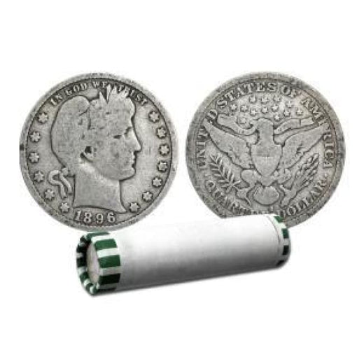 90% Silver Barber Quarter Average Circulated Single Coin 1892-1916 Random Date