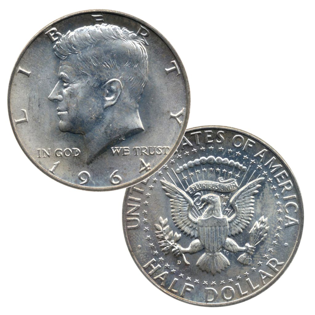 90% Silver John F. Kennedy Half Dollar JFK Circulated Better Than Half Dollar Fine