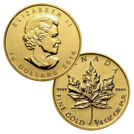 .9999 1/4 Ounce Gold Canadian Maple Leaf