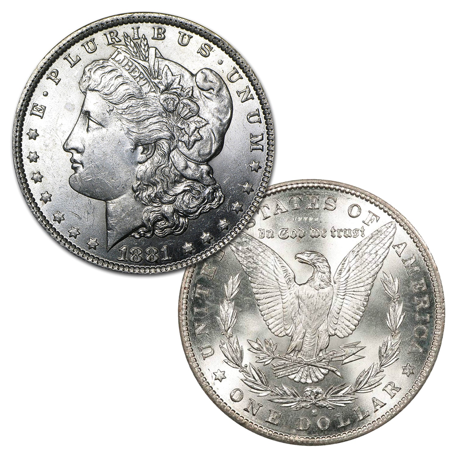 1881 S Morgan Silver Dollar Brilliant Uncirculated