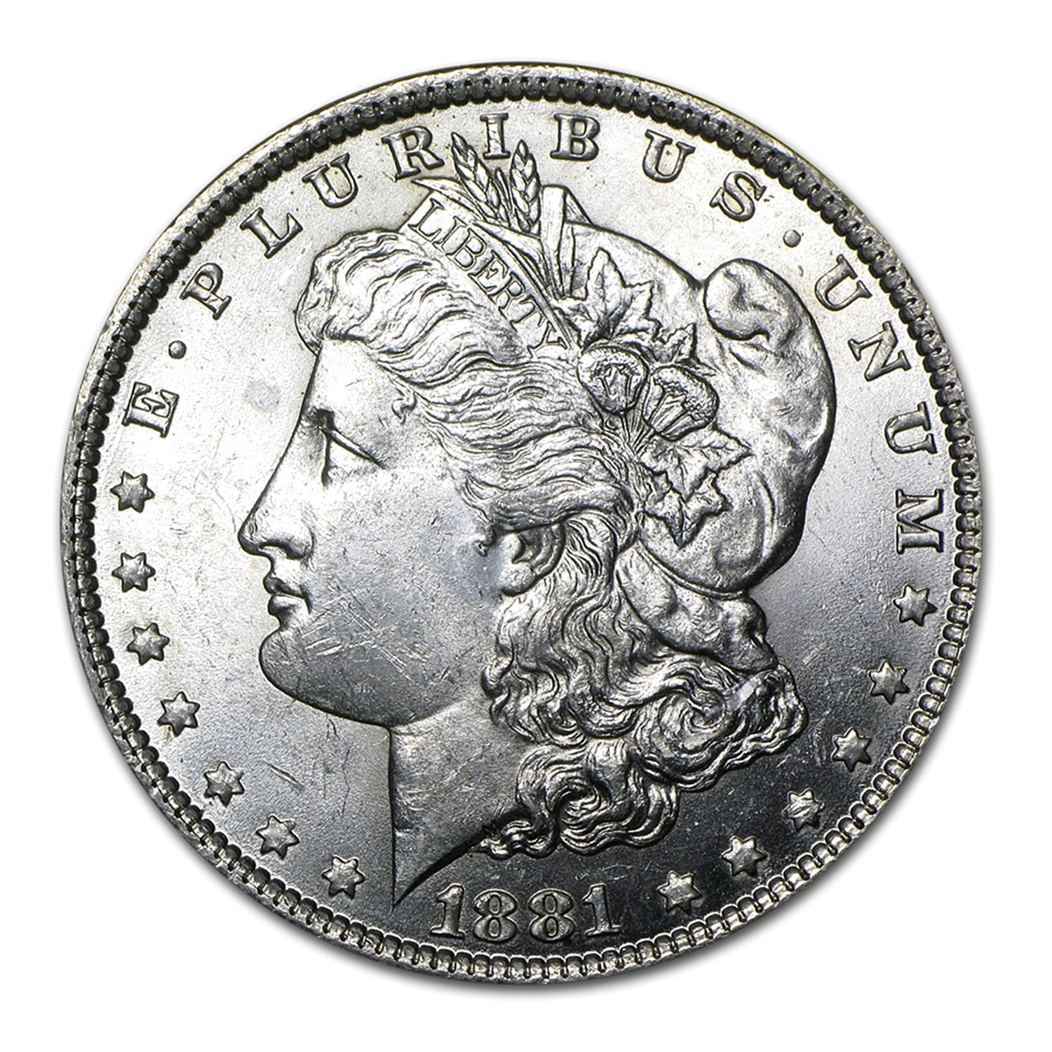 1881 P Morgan Silver Dollar Brilliant Uncirculated