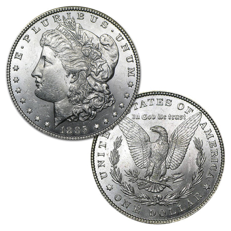 1885 P Morgan Silver Dollar Brilliant Uncirculated