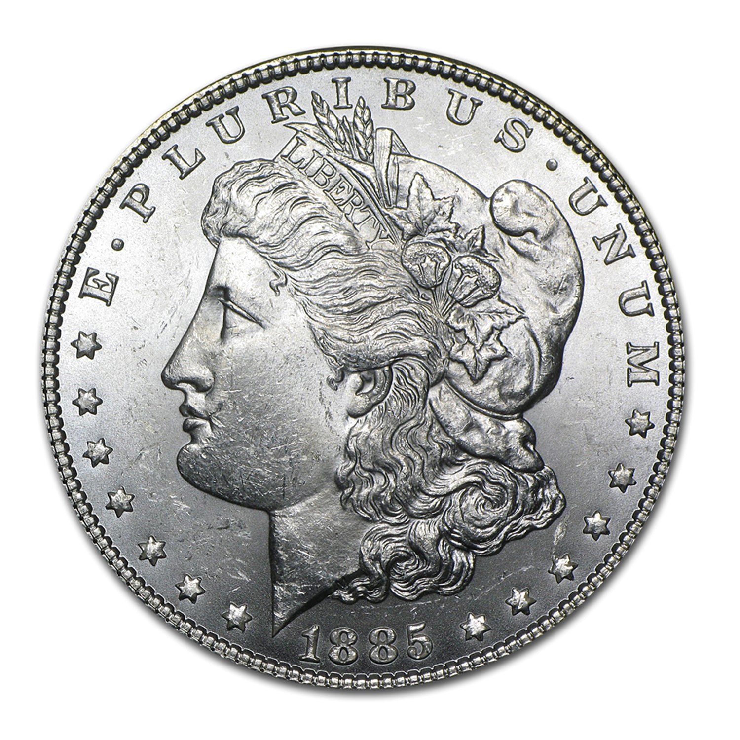 1885 P Morgan Silver Dollar Brilliant Uncirculated