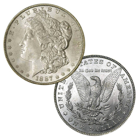1887 P Morgan Silver Dollar Brilliant Uncirculated