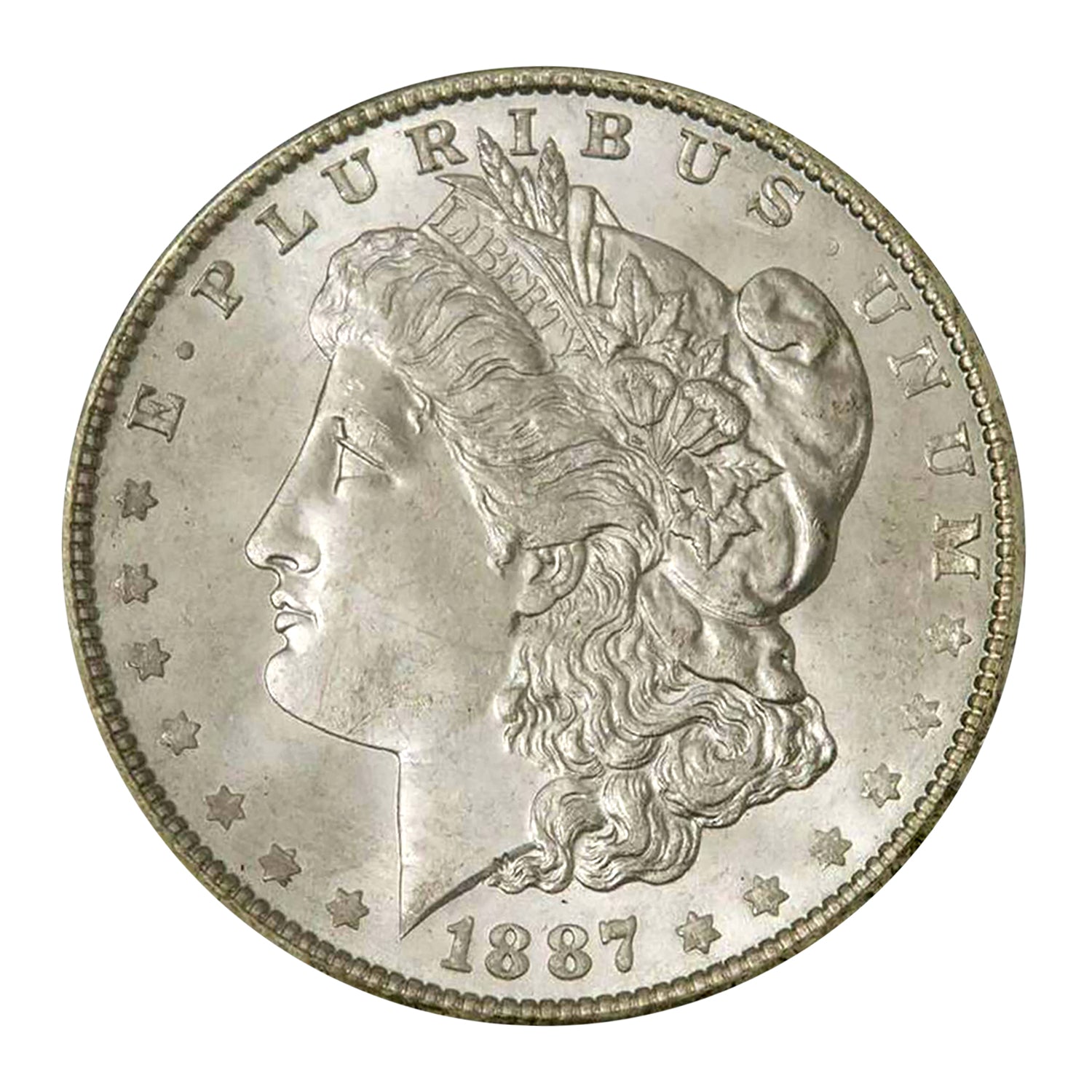 1887 P Morgan Silver Dollar Brilliant Uncirculated
