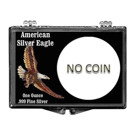Silver Eagle Snaplock Holder - Colored Eagle Design No Coin