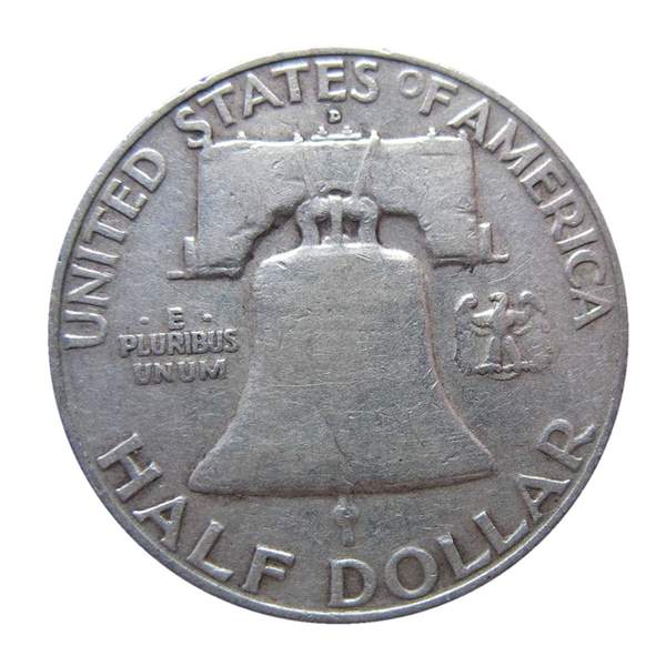 90% Silver Franklin Half Dollars Average Circulated