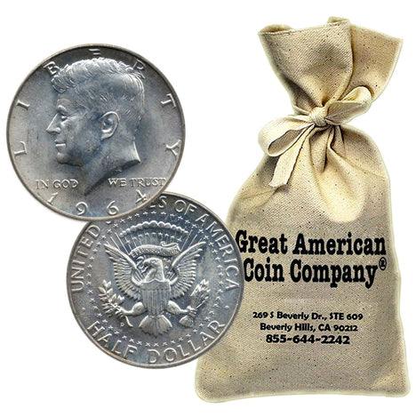 Bag of $1000 Face 90% Silver JFK Half Dollars Circulated
