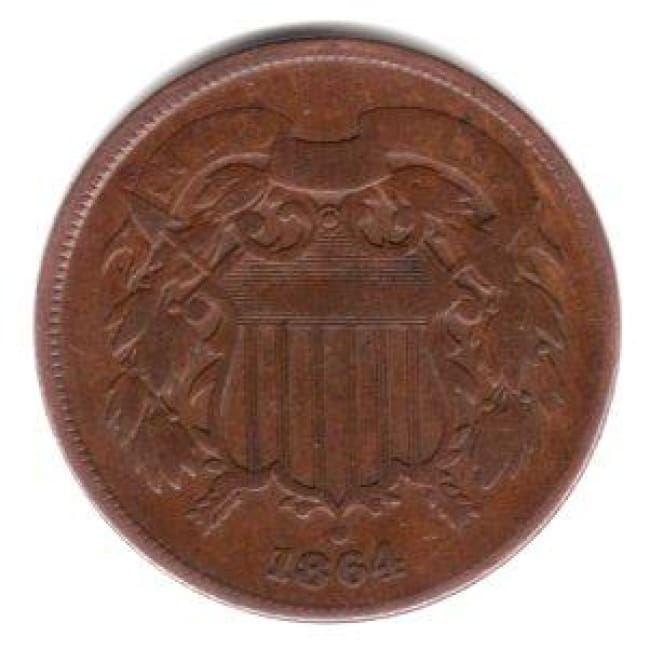 Civil War Era 1864 U.S. Two-Cent Piece Coin