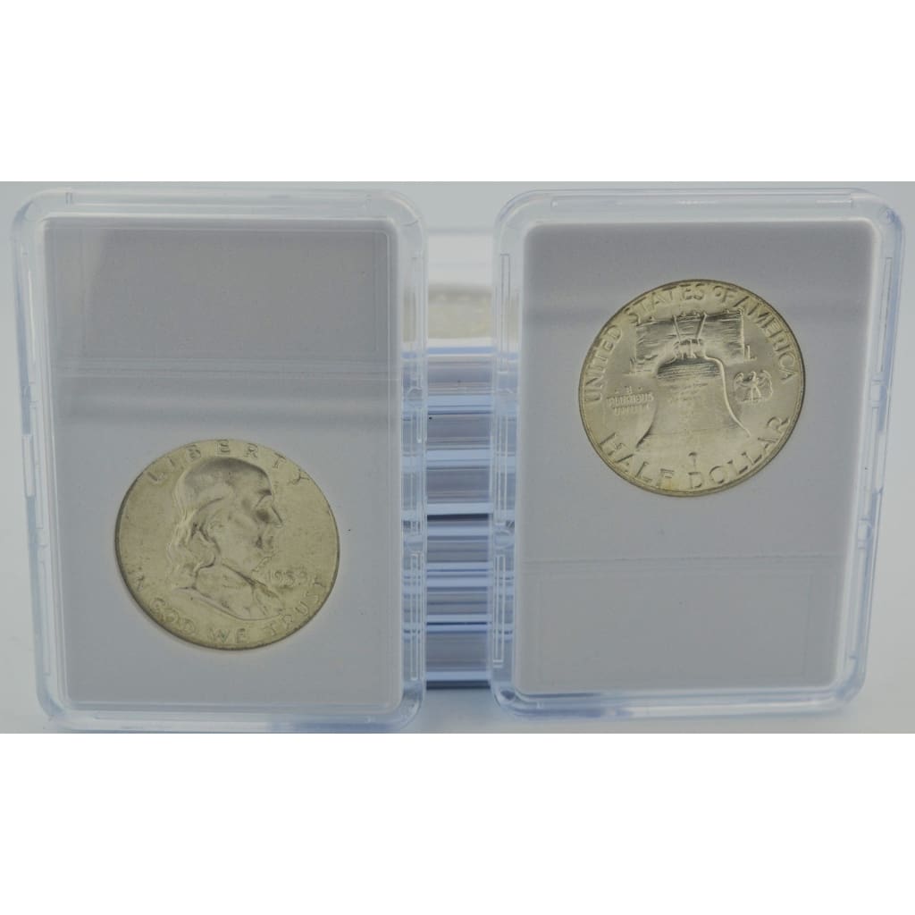 Franklin Half Dollar Brilliant Uncirculated 90% Silver In BCW Coin Holder