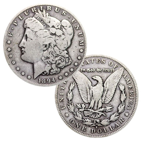 Lot of 2 - Pre-1921 90% Silver Morgan Dollar (1878-1904) Circulated VG or Better - SALE!