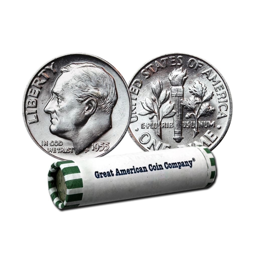 Roll of 50 - 90% Silver Roosevelt Dimes BU Mixed Dates