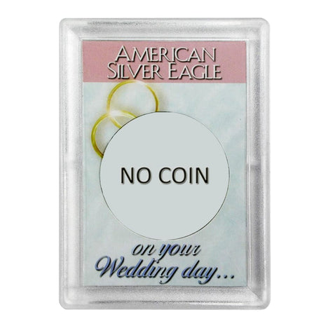 Silver American Eagle HE Harris Holder - NO COIN - Wedding Day Design