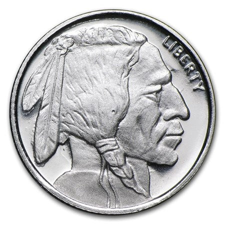 0.10 (1/10) Troy Ounce .999 Silver Stackable Buffalo Round