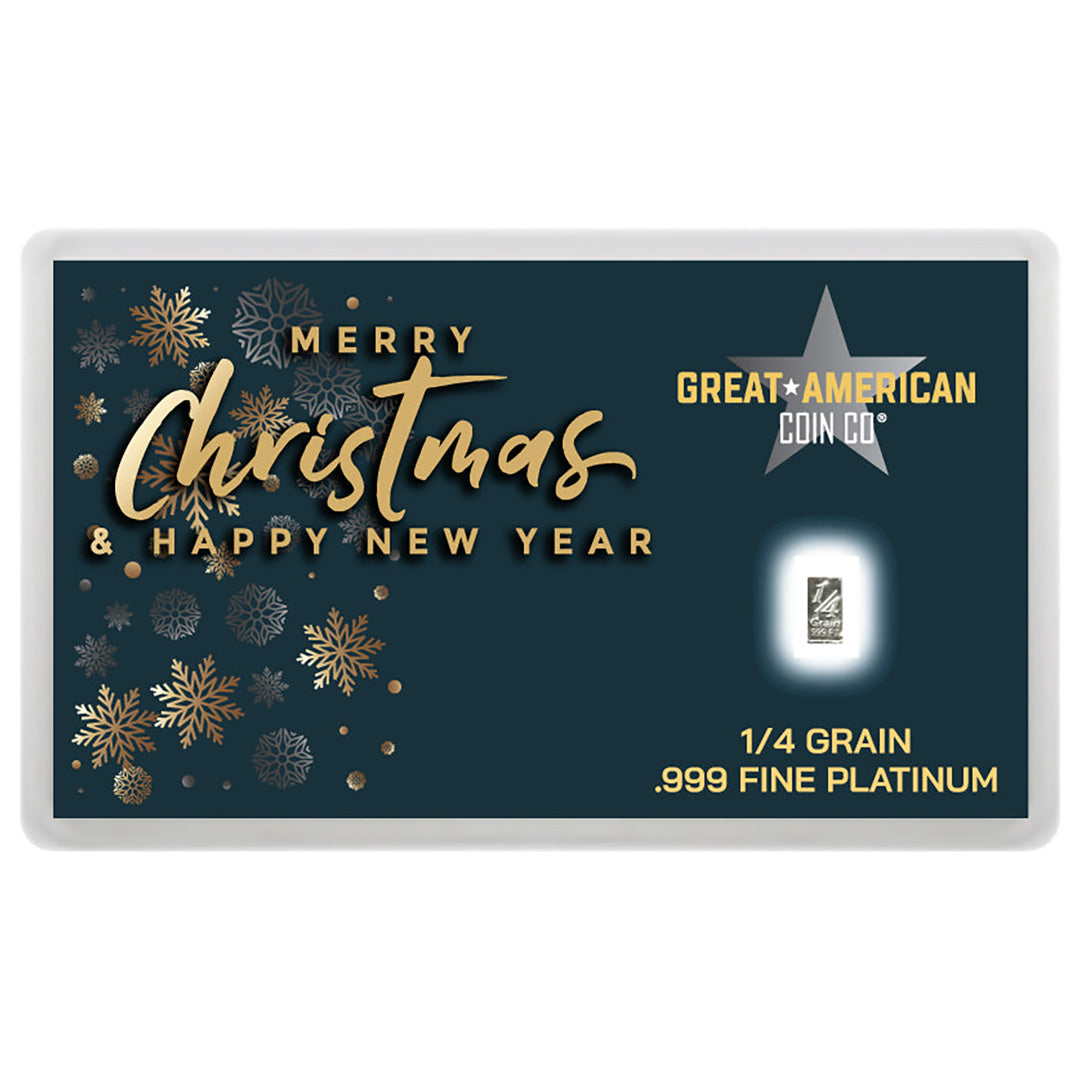 Holiday Fractional Metal Bundle - (4) 1/4 Grain Christmas Assay Cards - 3x .999 Gold + 1x .999 Platinum