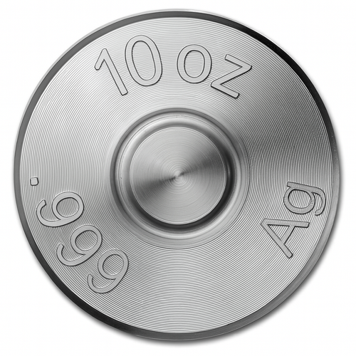 .999 Fine Silver 10 Troy Oz Bullet - .50Caliber BMG