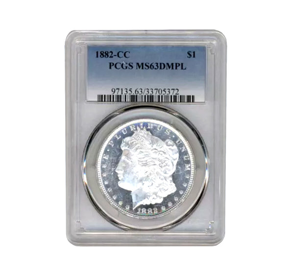 1882年 MORGAN SILVER DOLLAR アメリカPCGS MS63 1882CCmorgan.ms63pcgs_grande.