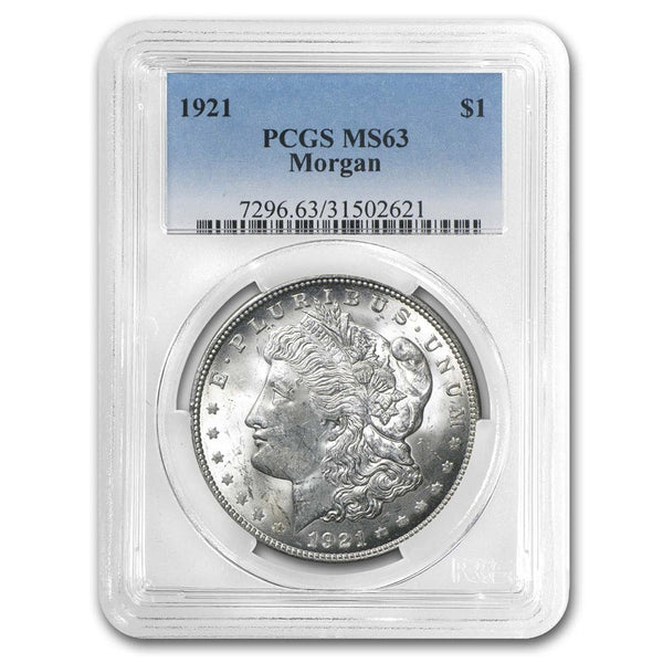 1921 Morgan Silver Dollar PCGS MS63