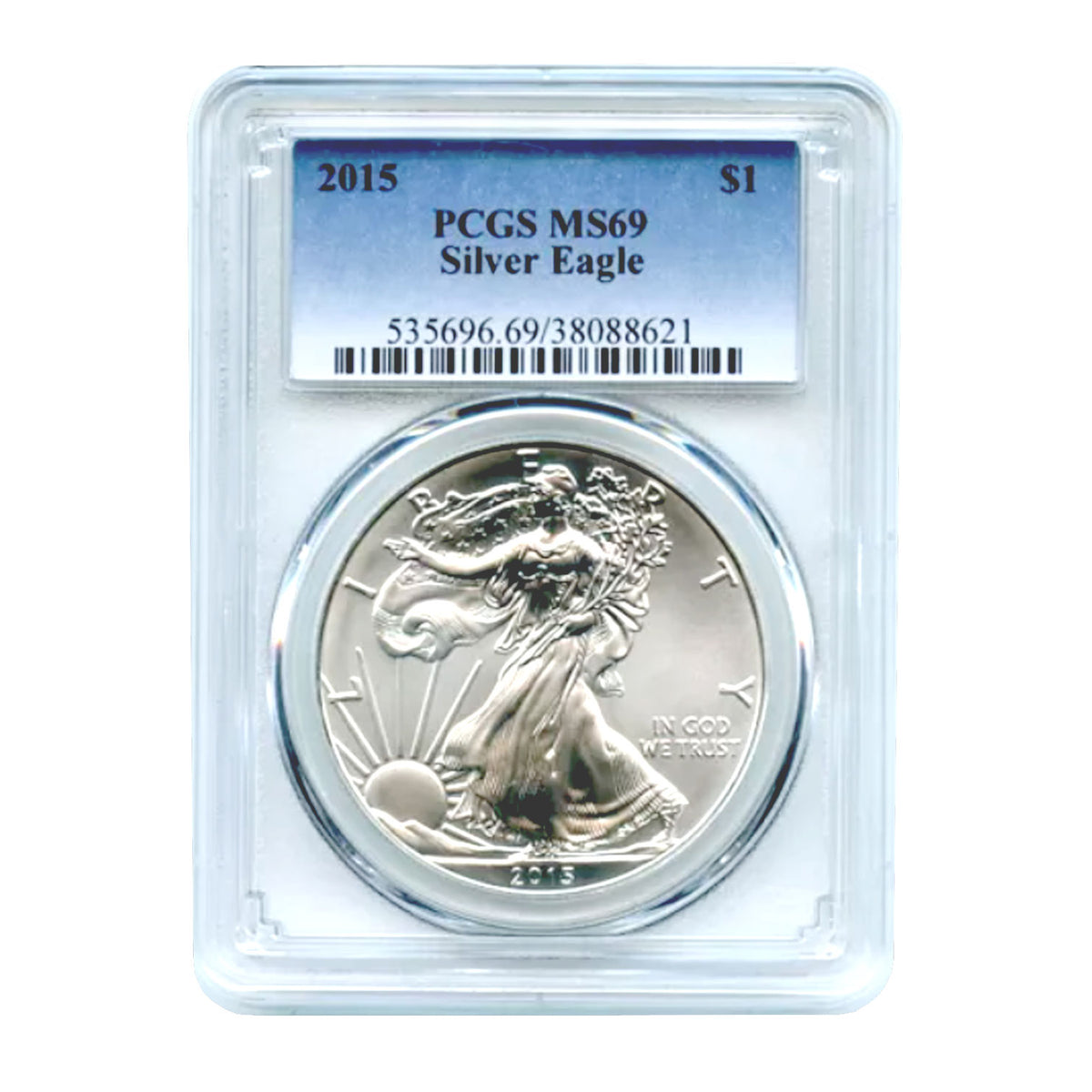 2015 $1 American Silver Eagle MS69 PCGS