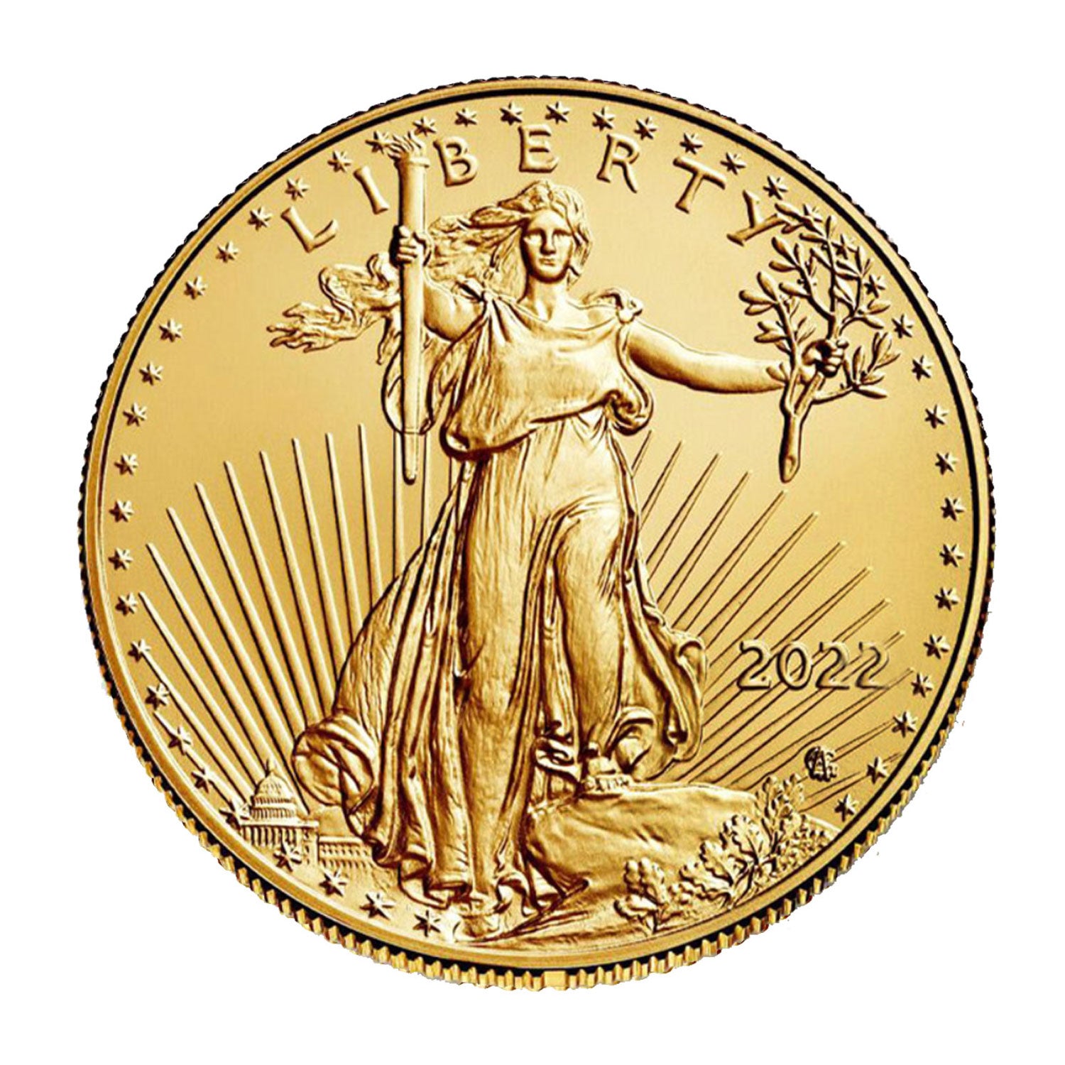 2022 $10 1/4 oz Gold American Eagle BU Brilliant Uncirculated