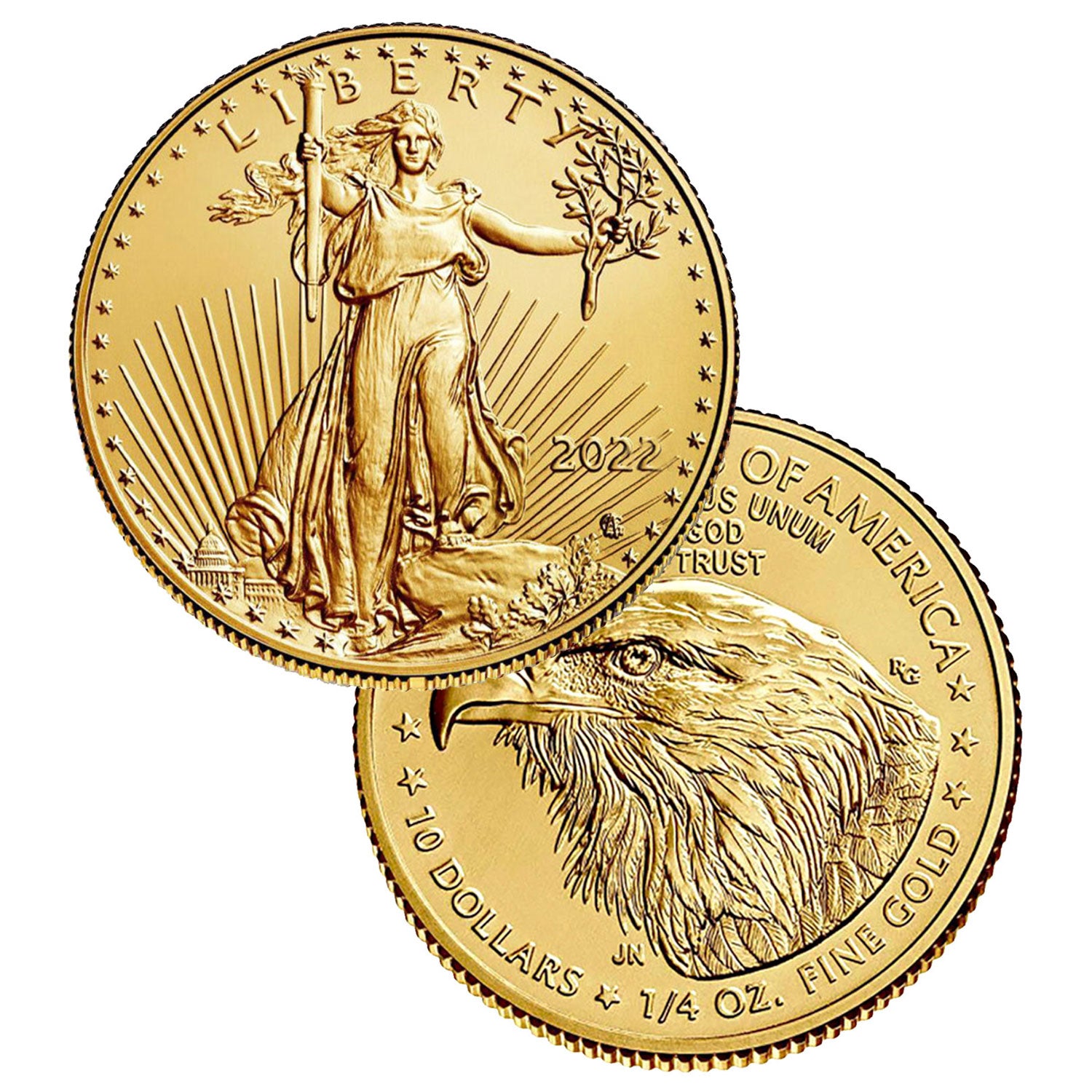 2022 $10 1/4 oz Gold American Eagle BU Brilliant Uncirculated