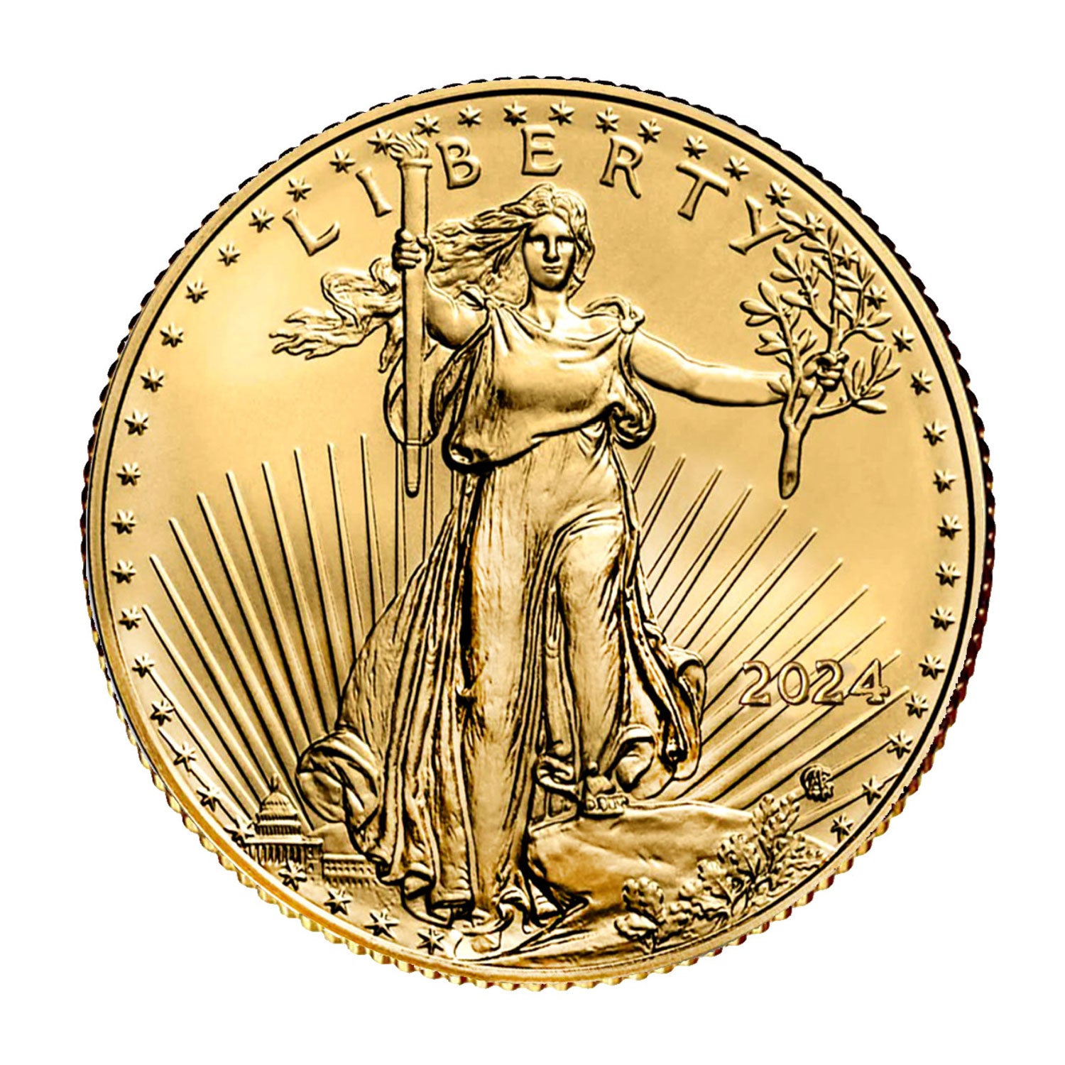 2024 $10 1/4 oz Gold American Eagle BU Brilliant Uncirculated