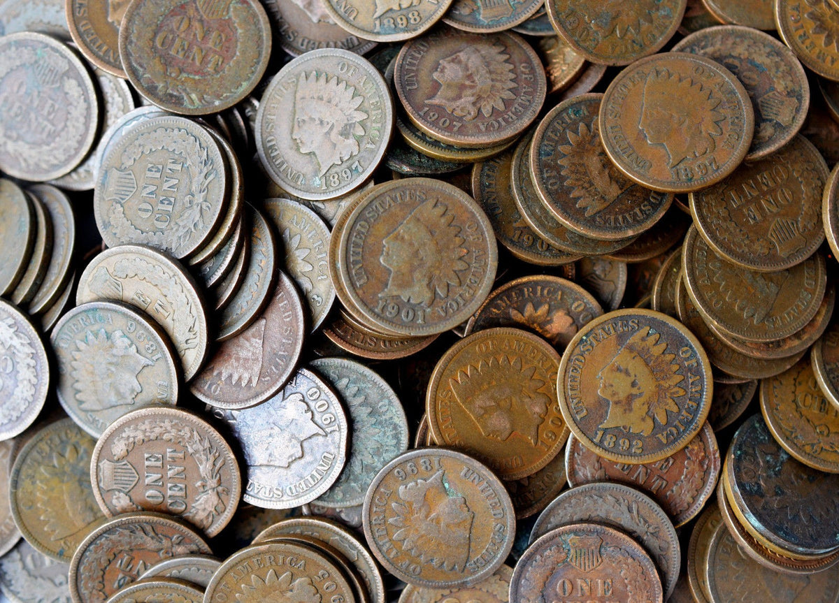 Indian Head Pennies 10 Coin Lot with 2 pre-1900’s - Random Dates