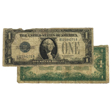 $1 - 1928 Funny Back Blue Seal - Cull