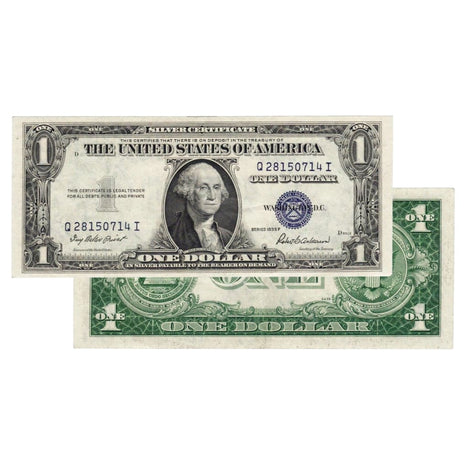 $1 - 1935 Blue Seal Silver Certificate - About Uncirculated