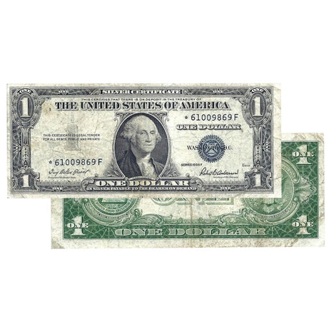 $1 - 1935 Blue Seal Silver Certificate Star Note- Very Fine