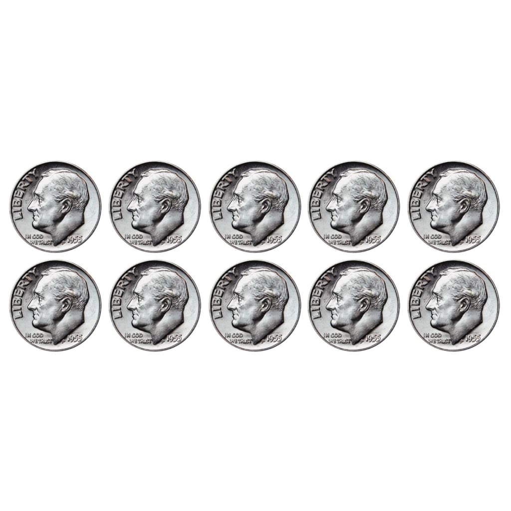 $1 Face - 90% Silver Roosevelt Dimes BU