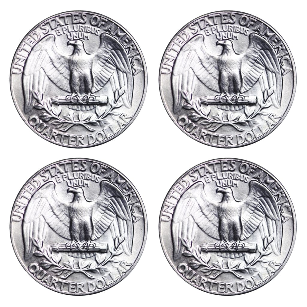 $1 Face - 90% Silver Washington Quarters BU