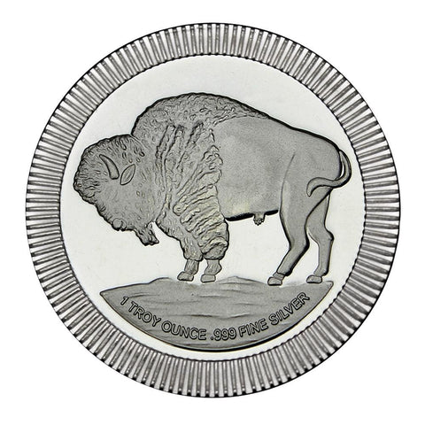 1 Ounce Silvertowne Mint .999 Silver Stackable Buffalo Round