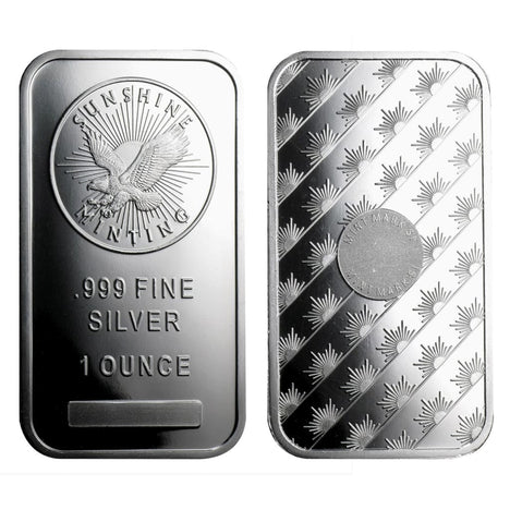 1 Ounce Sunshine Minting .999 Silver Eagle Bar