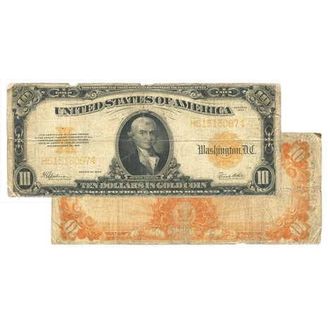 $10 - 1922 Gold Certificate Large Size Note - Cull